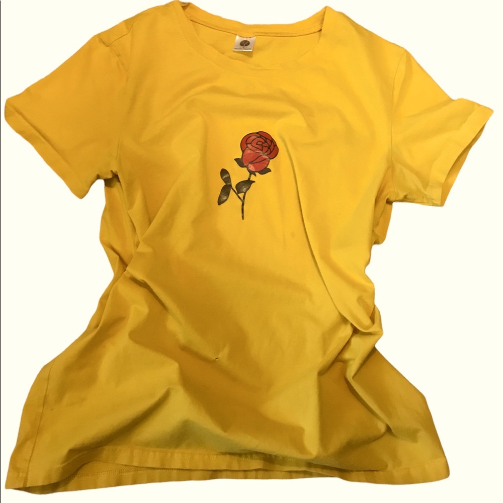 Yellow medium baggy rose shirt